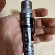 Сірий LED ліхтар металевий, яскравий і міцний ЛЕД фонарь алюминий, зум