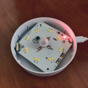 LED світильник з датчиком руху, лампа нічник на акумуляторі светильник