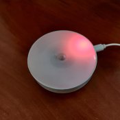 LED світильник з датчиком руху, лампа нічник на акумуляторі светильник
