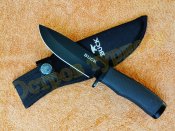 Охотничий Нож Buck 009 Black с чехлом 56HRC реплика