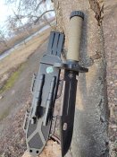 Ніж тактичний, мисливський с огнивом 2518В