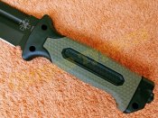 Тактический нож 4038B c чехлом пила огниво точилка компас стеклобой