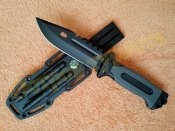 Нож тактический ЗСУ 4048A Grey c компасом огнивом точилкой стеклобоем 27 см