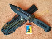 Нож тактический ЗСУ 4048A Grey c компасом огнивом точилкой стеклобоем 27 см