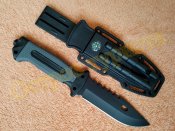 Нож тактический ЗСУ 4048A Grey c компасом огнивом точилкой стеклобоем 27 см