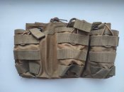 Тактический подсумок тройной для магазинов АК, AR15 койот