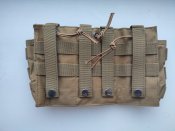 Тактический подсумок тройной для магазинов АК, AR15 койот