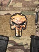 Морал патч 3D "Punisher" ПВХ multicam