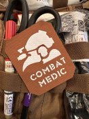 Морал патч "Combat medic»" coyote/люмінофор