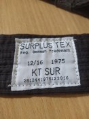 Хлопковый ремень Surplus Tex. Коричневый. 115 см.