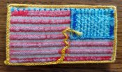 Шеврон, нашивка на китель флаг, лёгкое б/у, армия ВС США