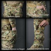 Армійські штани IDOGEAR G3 з наколінниками Gen3 MultiCam розмір S/L