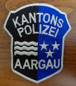 Шеврон, нашивка на китель Kantons Polizei Aargau, лёгкое б/у, полиция Швейцария