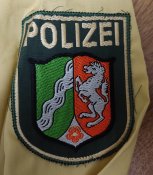 Рубашка + шеврон Polizei, ворот 43, 1993 г, склад, полиция Германии