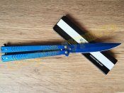 Нож-балисонг Синий металлик (нож-бабочка)