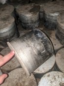 гильза\поддон от порохового заряда от выстрела к 125 мм. танковой пушки
