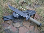 Ніж мисливський Wolf 2528В 32 см кресало точилка свисток компас