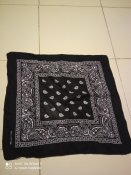 бандана класична чорного кольору. 52 см.Х 52 см. 100% котон