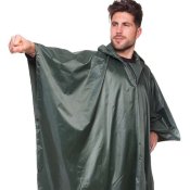 Дощовик плащ-намет пончо Travel PVC 145x107см олива