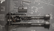 Сошки складные Harris bipod Brm, &quot;6-9 &quot;. Телескопические для Ar15/Ак (2 шт.)