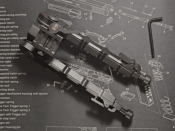 Сошки тактичні, швидкоз'ємні Accu-tac SR5 Atlas з качалкою для Ак/Ar15 (1 шт.)