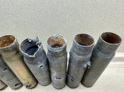 Гильзы пушки 30 мм 8 штук с БТР прострелянные