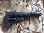 Приклад телескопический складной c аммортизатором Fab Defense