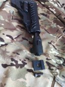 Приклад телескопический складной c аммортизатором Fab Defense