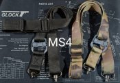 Ремінь Ms4 на одну та дві точки. Аналог. Black