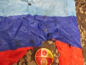 Флаг лнр + шеврон бойовика