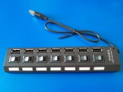 Перехідник USB хаб на 7 портів з перемикачем
