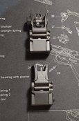 Комплект Целик и Мушка Leapers UTG Low Profile прямые. Оригинал (1 шт.)