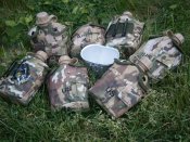 Фляга з кружкою армійська US Army Вottle 1 л пластикова в чохлі Multicam (1 шт.)
