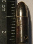 Макет патрона 7.65х20 (French Long) Маркировка: "S.F.M 1940".