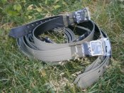 Ремінь офіцерський польовий олива стропа + шкіра 110 см