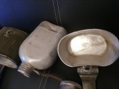Оригинальный котелок с флягой армии Германии.