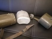 Оригинальный котелок с флягой армии Германии.