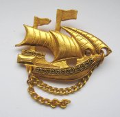 Парусник - корабль = значок - брошь = СССР - СРСР ()