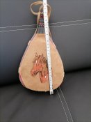 Оригинальная фляга из Франции в замшевой оболочке.
