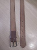 Кожаный брючный ремень. Коричневый. 101 см.