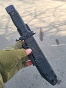 Трофейный орковский Штык-Нож 6х9-1 Кампо на АК-12 Армии РФ
