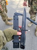 Трофейный орковский Штык-Нож 6х9-1 Кампо на АК-12 Армии РФ