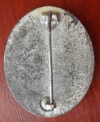 Знак "За ранение 1939" в серебре. Клеймо "100".