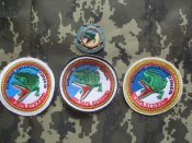 3 шеврони і знак дестантного корабля "Цезарь Кунніков"