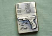 Зажигалка бензиновая пистолет Walther P99