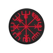 Вишитий шеврон "Компас Вікінгів Рунічний компас Vegvisir" на липучці