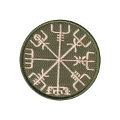 Вишитий шеврон "Компас Вікінгів Рунічний компас Vegvisir" на липучці