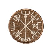 Вишитий шеврон "Компас Вікінгів Рунічний компас Vegvisir" на липучці