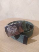 Брючный ремень армии Австрии, олива. 125 см.