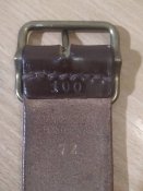 Офицерский кожаный ремень армии Швейцарии, 1972 год. 100 см.